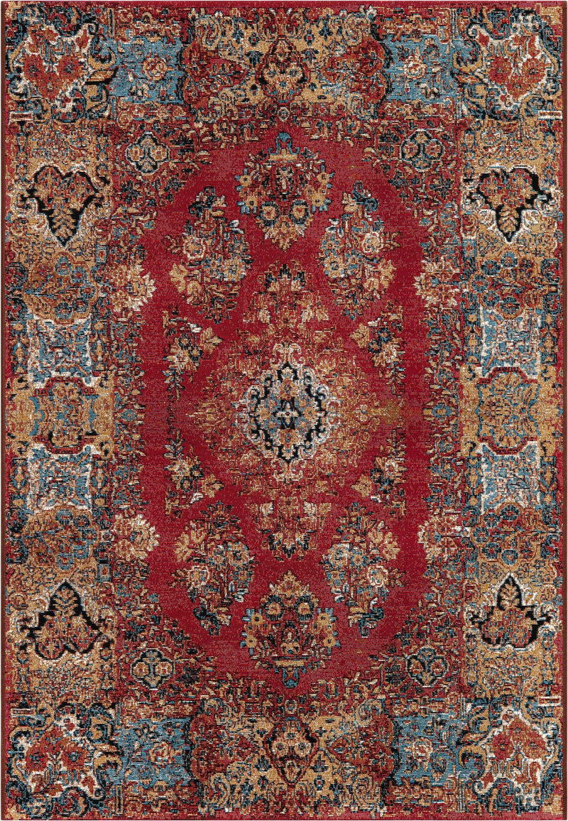 Patio Heritage Collection Area Rug -  Terrace Rectangle Antique Red  lifestyle 2