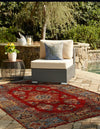 Patio Elegance Collection Area Rug -  Terrace Rectangle Antique Red  lifestyle 7