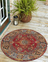 Patio Elegance Collection Area Rug -  Terrace Round Antique Red  lifestyle 40