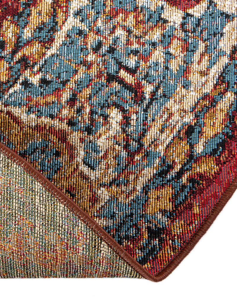 Patio Elegance Collection Area Rug -  Terrace Round Antique Red  lifestyle 67