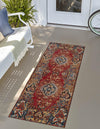 Patio Elegance Collection Area Rug -  Terrace Runner Antique Red  lifestyle 29