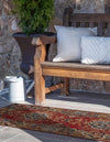 Patio Elegance Collection Area Rug -  Terrace Runner Antique Red  lifestyle 35
