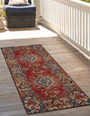 Patio Elegance Collection Area Rug -  Terrace Runner Antique Red  lifestyle 44