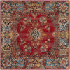 Patio Heritage Collection Area Rug -  Terrace Square Antique Red  lifestyle 26