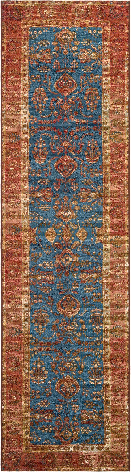 Patio Elegance Collection Area Rug -  Pavilion Runner Navy Blue  lifestyle 23