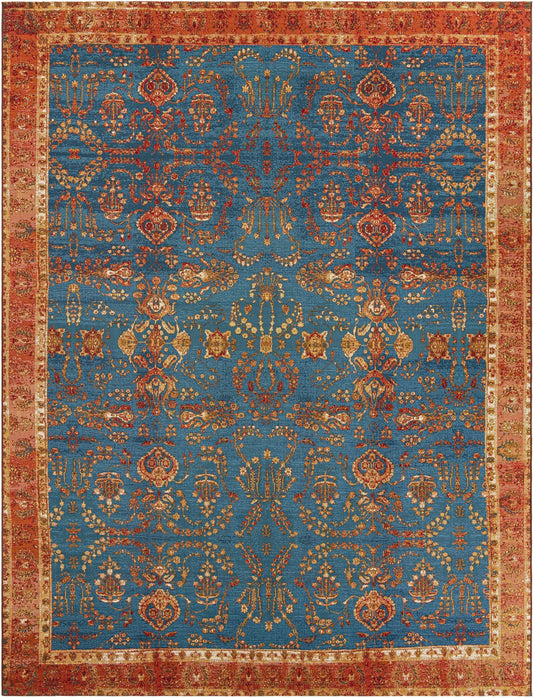 Patio Elegance Collection Area Rug -  Pavilion Rectangle Navy Blue Main