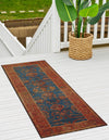 Patio Elegance Collection Area Rug -  Pavilion Runner Navy Blue  lifestyle 35