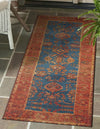 Patio Elegance Collection Area Rug -  Pavilion Runner Navy Blue  lifestyle 38