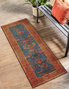 Patio Elegance Collection Area Rug -  Pavilion Runner Navy Blue  lifestyle 44