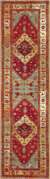 Patio Elegance Collection Area Rug -  Arbor Runner Red Green Blue  lifestyle 23