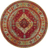 Patio Heritage Collection Area Rug -  Arbor Round Red Green Blue  lifestyle 25