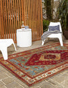 Patio Elegance Collection Area Rug -  Arbor Rectangle Red Green Blue  lifestyle 3