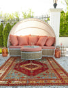 Patio Elegance Collection Area Rug -  Arbor Rectangle Red Green Blue  lifestyle 4