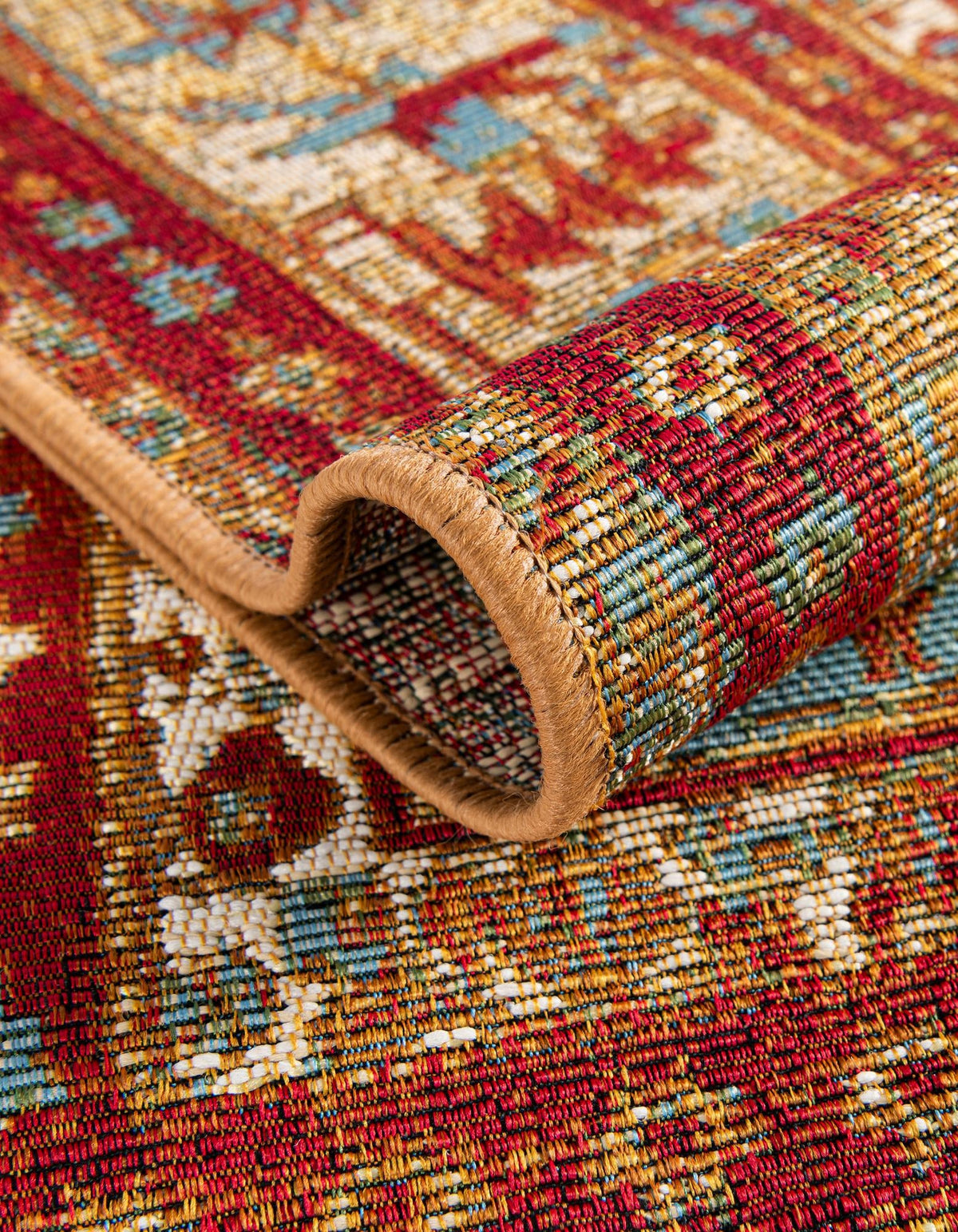 Patio Elegance Collection Area Rug -  Arbor Rectangle Red Green Blue  lifestyle 13