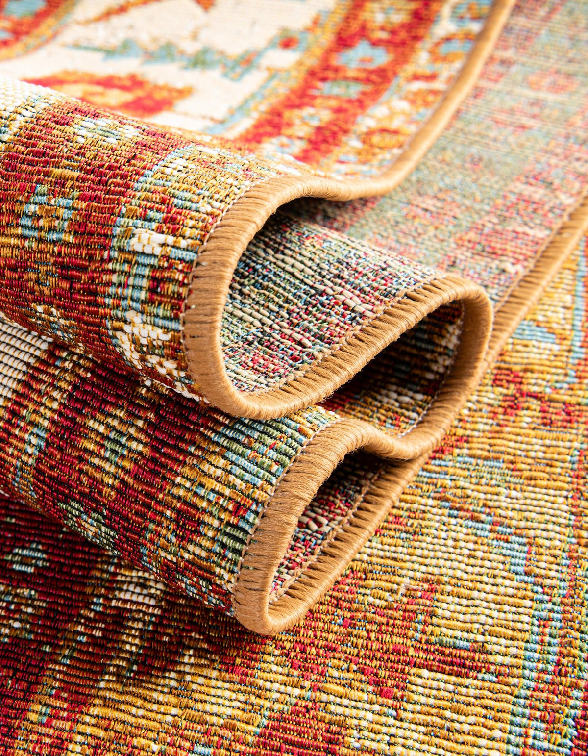 Patio Elegance Collection Area Rug -  Arbor Rectangle Red Green Blue  lifestyle 20