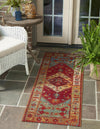 Patio Elegance Collection Area Rug -  Arbor Runner Red Green Blue  lifestyle 41