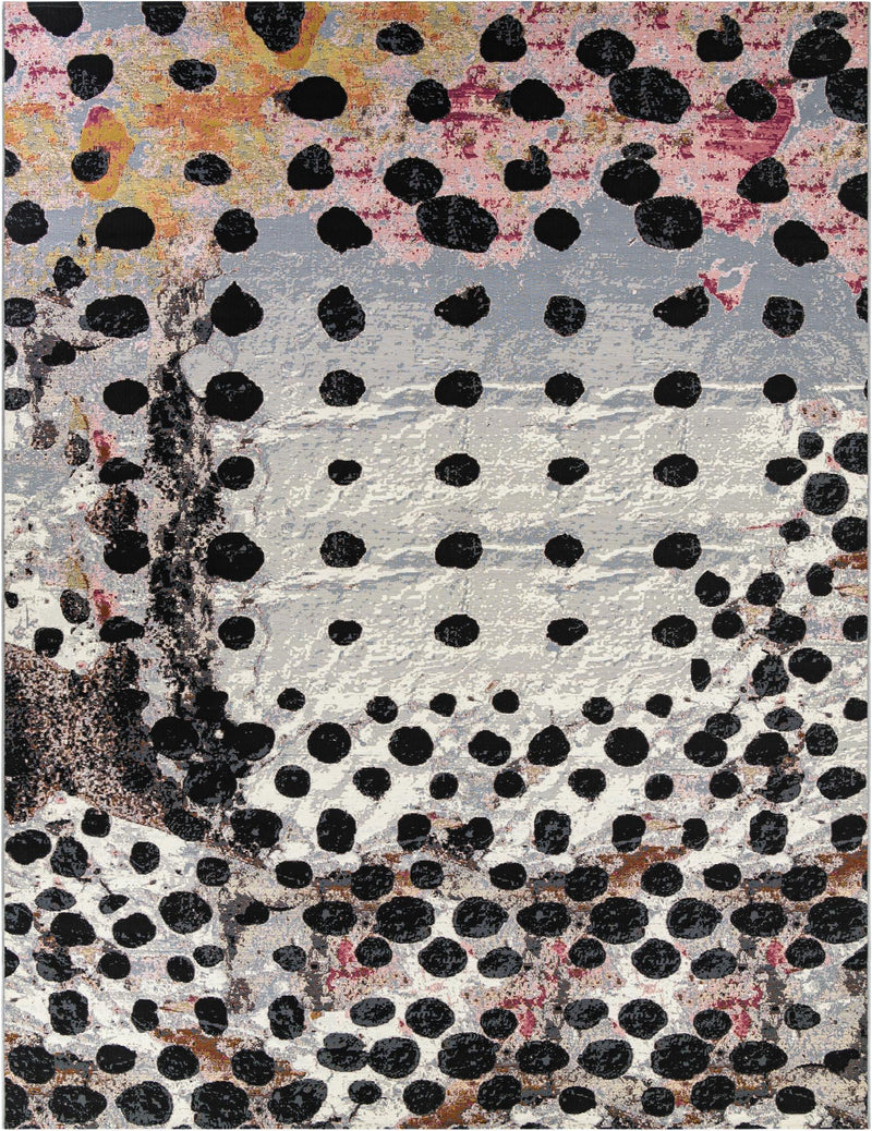 Urban Terrace Collection Area Rug -  Piazza Rectangle White and Black Main
