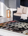 Urban Terrace Collection Area Rug -  Piazza Rectangle White and Black  lifestyle 3