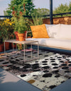 Urban Terrace Collection Area Rug -  Piazza Rectangle White and Black  lifestyle 7