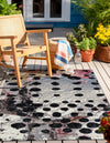 Urban Terrace Collection Area Rug -  Piazza Rectangle White and Black  lifestyle 8