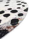 Urban Terrace Collection Area Rug -  Piazza Round White and Black  lifestyle 61