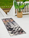 Urban Terrace Collection Area Rug -  Piazza Runner White and Black  lifestyle 29