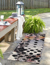 Urban Terrace Collection Area Rug -  Piazza Runner White and Black  lifestyle 35