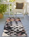Urban Terrace Collection Area Rug -  Piazza Runner White and Black  lifestyle 44