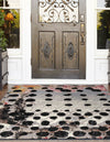 Urban Terrace Collection Area Rug -  Piazza Square White and Black  lifestyle 39