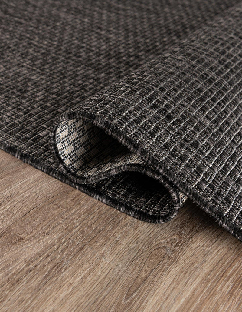 Seaside Serenity Collection Area Rug - Veranda (Black) Rectangle Black  lifestyle 3