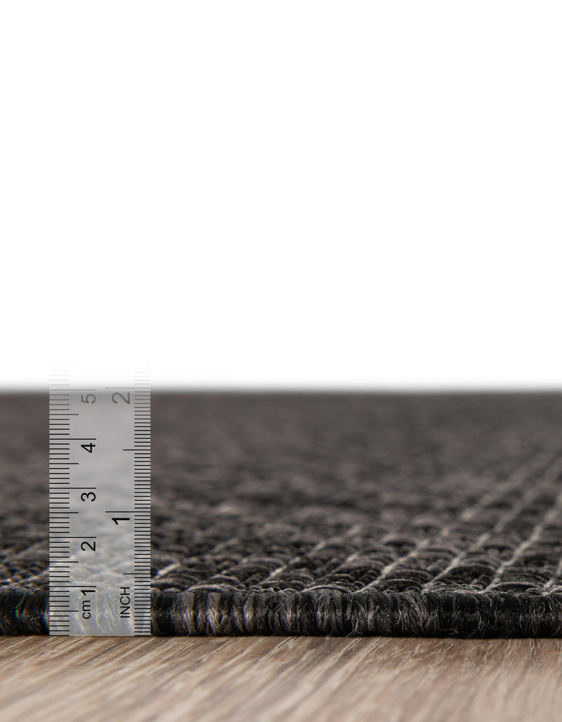 Seaside Serenity Collection Area Rug - Veranda (Black) Rectangle Black  lifestyle 4