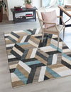Thar Cotton Collection Area Rug -  Cochin Rectangle Blue Main