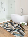 Thar Cotton Collection Area Rug -  Cochin Rectangle Blue  lifestyle 2