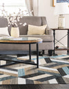 Thar Cotton Collection Area Rug -  Cochin Rectangle Blue  lifestyle 5