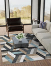 Thar Cotton Collection Area Rug -  Cochin Rectangle Blue  lifestyle 9