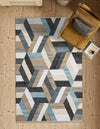 Thar Cotton Collection Area Rug -  Cochin Rectangle Blue  lifestyle 10