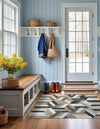 Thar Cotton Collection Area Rug -  Cochin Square Blue  lifestyle 19