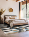 Thar Cotton Collection Area Rug -  Cochin Square Blue  lifestyle 21