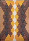 Thar Cotton Collection Area Rug -  Munnar Rectangle Brown Yellow Black Main