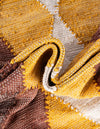 Thar Cotton Collection Area Rug -  Munnar Runner Brown Yellow Black  lifestyle 34