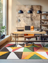 Thar Cotton Collection Area Rug -  Kannur Square Multi  lifestyle 25