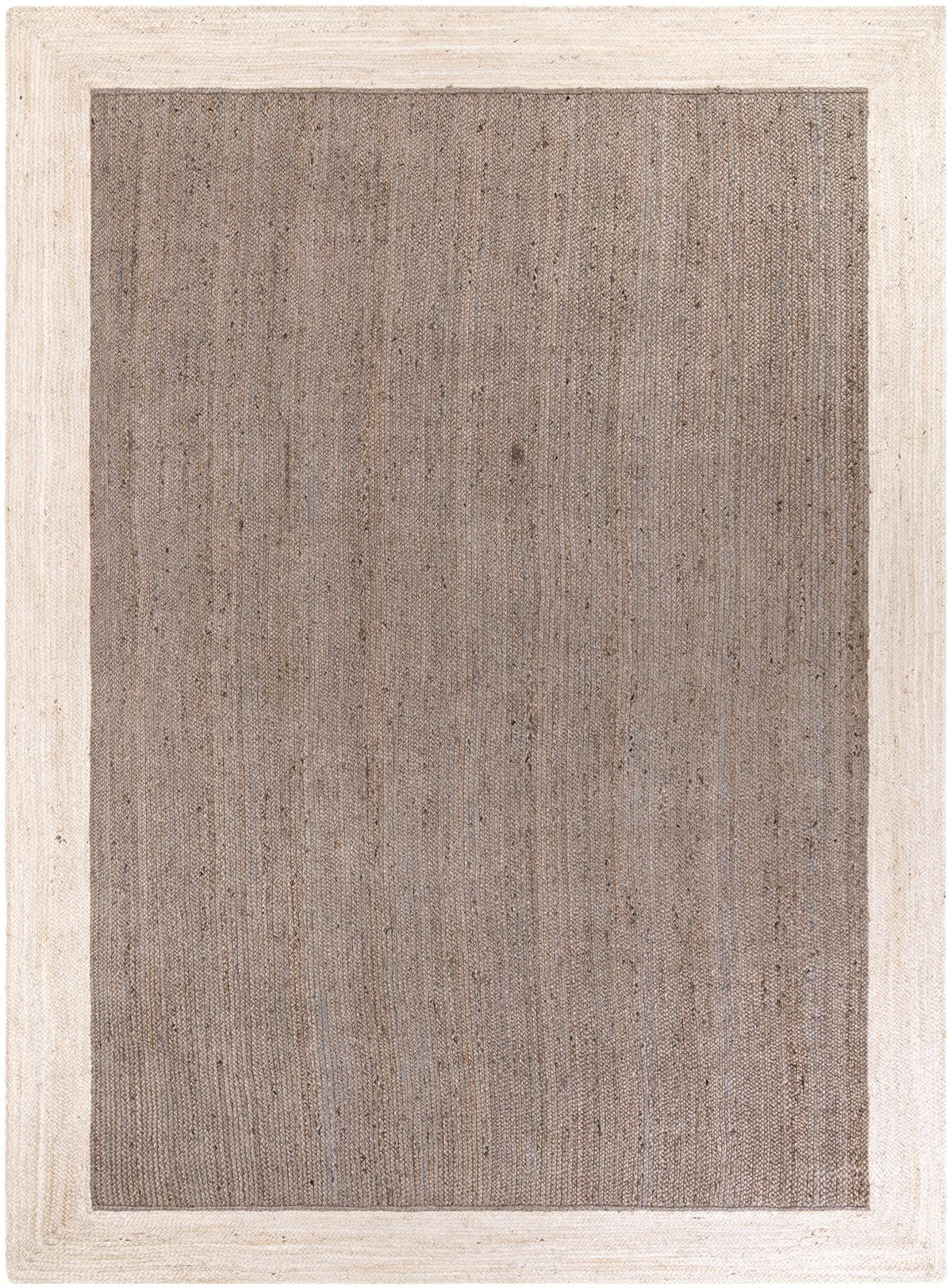 Woven Seaside Jute Collection Area Rug - Nantucket Rectangle Gray and White  lifestyle 3