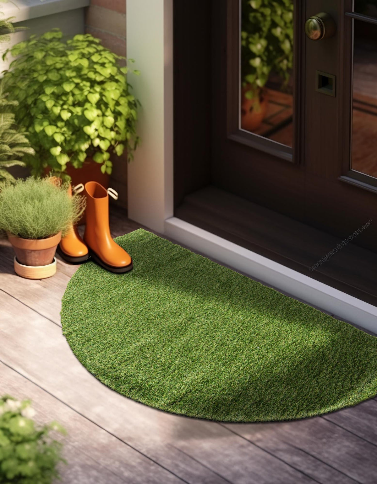 Meadow Retreat Collection Area Rug - Glen Hearth Green  lifestyle 45