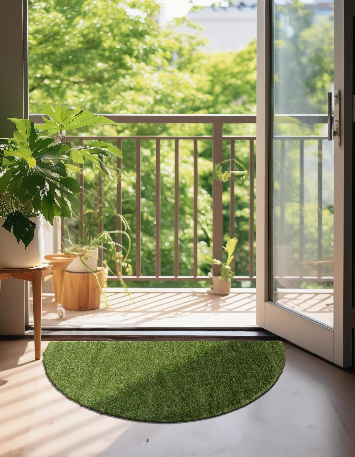 Meadow Retreat Collection Area Rug - Glen Hearth Green  lifestyle 65
