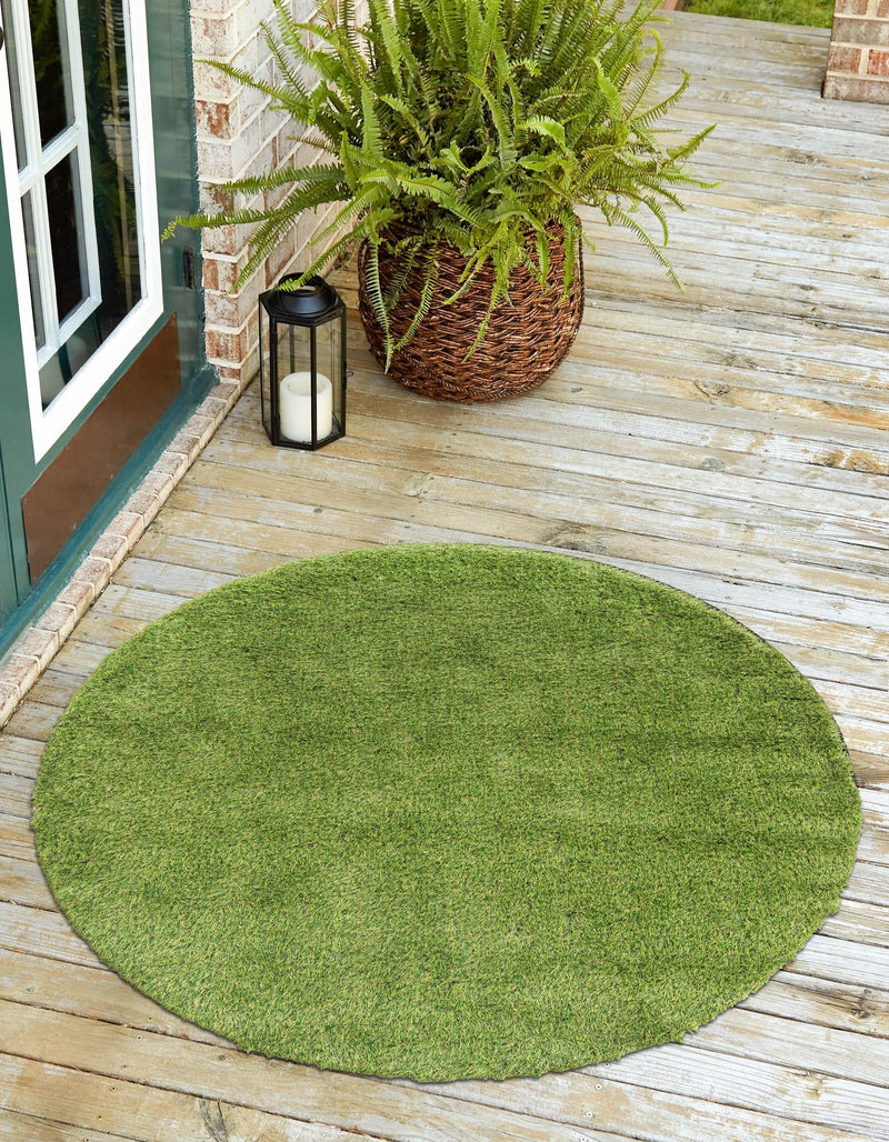 Meadow Retreat Collection Area Rug - Glen Round Green  lifestyle 54