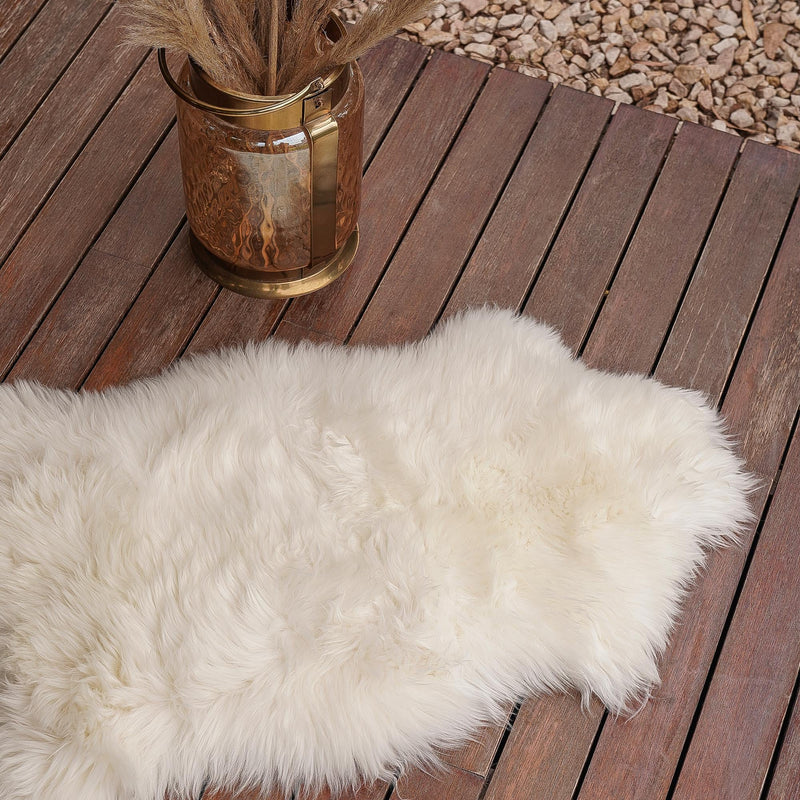 Arctic Lambskin Luxe Collection Area Rug - Tundra Rectangle White  lifestyle 19