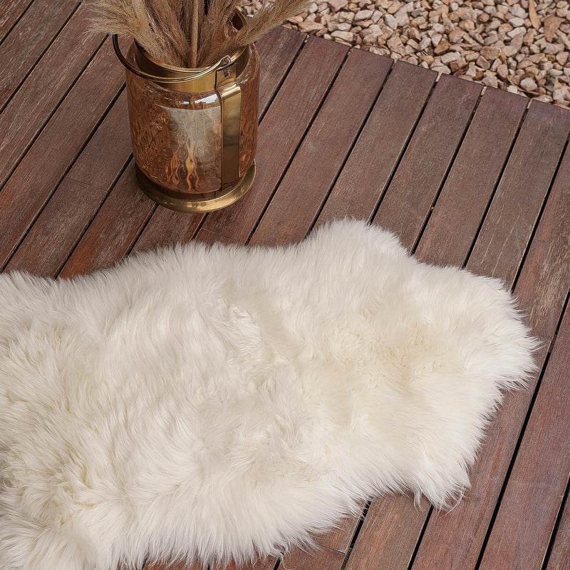 Arctic Lambskin Luxe Collection Area Rug - Tundra Rectangle White  lifestyle 47