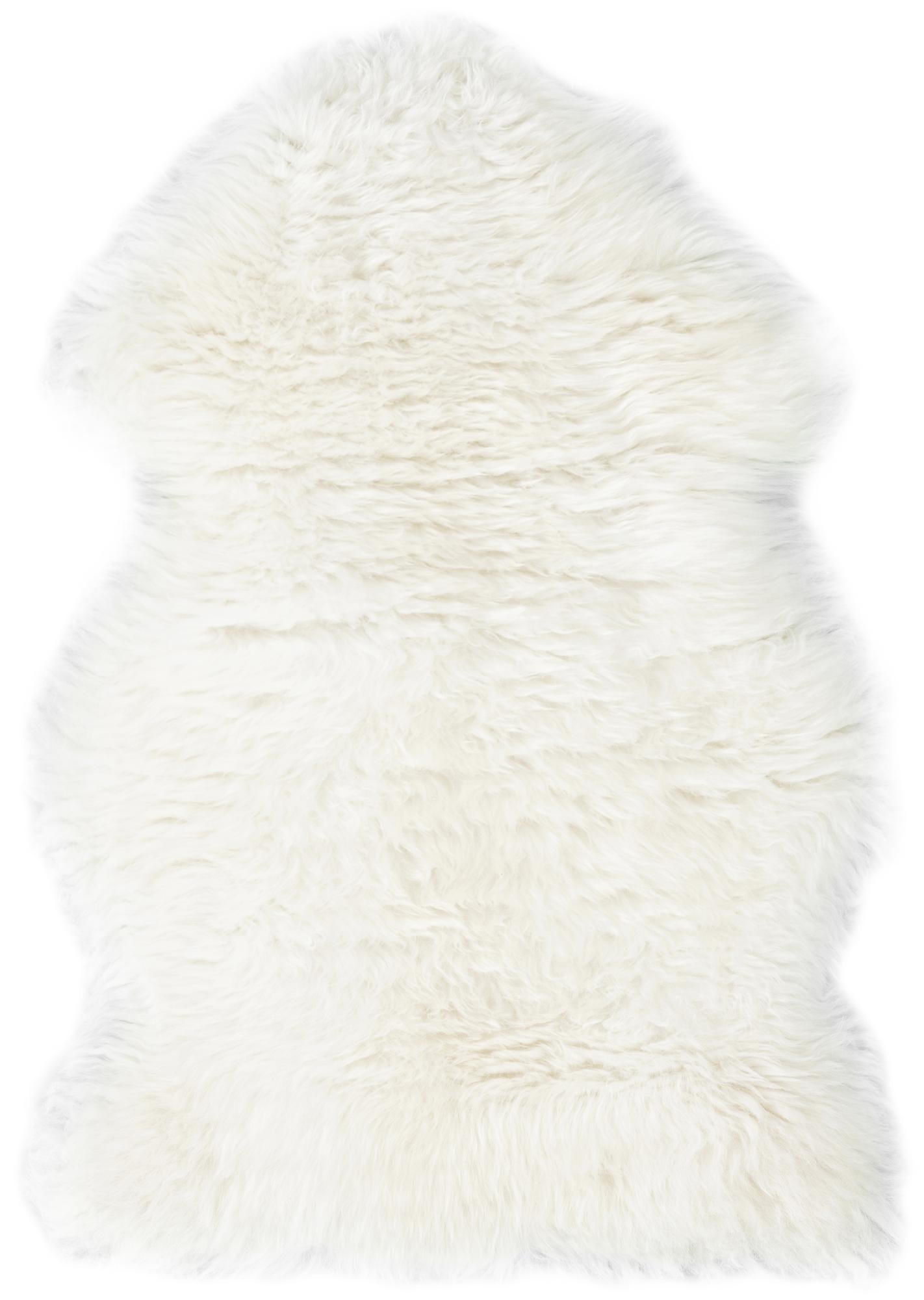 Arctic Lambskin Luxe Collection Area Rug - Tundra Rectangle White  lifestyle 2