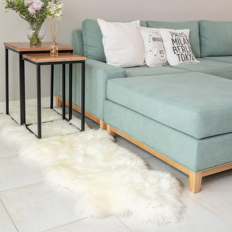 Arctic Lambskin Luxe Collection Area Rug - Tundra Runner White  lifestyle 61
