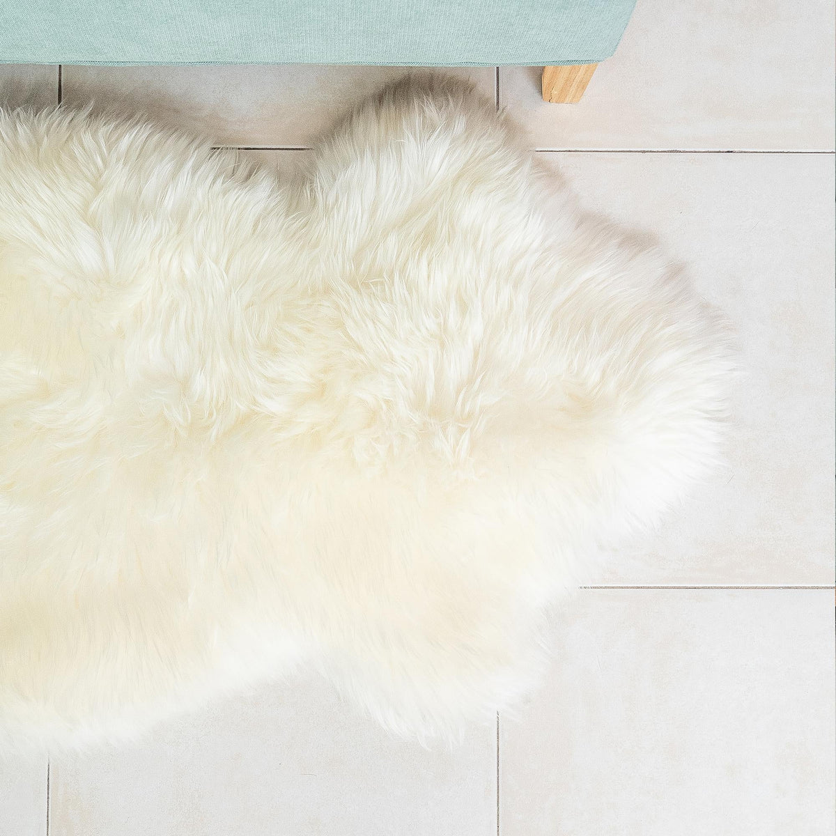 Arctic Lambskin Luxe Collection Area Rug - Tundra Rectangle White  lifestyle 24